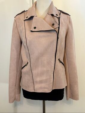 Kut from the Kloth Blush Suede Moto Jacket